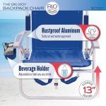 Big Boy 4-Position Folding Chair - Turquoise