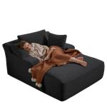 Oversized 50-Inch Chaise Lounge with Pillows