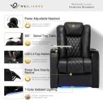Weilianda Top Grain Leather Zero Gravity Recliner