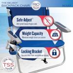 Big Boy 4-Position Folding Chair - Turquoise