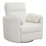 Ivory Swivel Glider Recliner with USB Ports