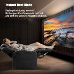 Classic Leather Recliner Sofa with Power Headrest