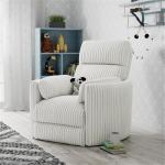 Ivory Swivel Glider Recliner with USB Ports