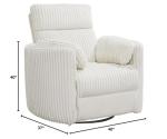 Ivory Swivel Glider Recliner with USB Ports