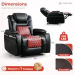 Electric Recliner Chair with USB Ports and Cup Holders