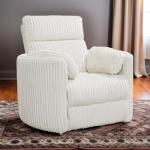 Ivory Swivel Glider Recliner with USB Ports