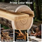 Aoxun 12' x 10' Outdoor Wood Gazebo, Hardtop Gazebo Permanent Wooden Pavilion with Gable Galvanized Steel Roof, for Patio, Garden, Backyard(Nature)