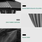 YITAHOME 10x10ft Hardtop Gazebo with Curtains