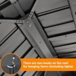 Howsvn 11x13FT Wood Outdoor Gazebo with Steel Roof