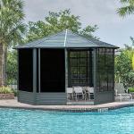 Domi 13x13FT Octagonal Hardtop Gazebo with Screens