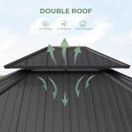 LUXIJOY 11x13 Hardtop Octagonal Outdoor Gazebo