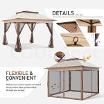 COOS BAY 11x11 Pop Up Gazebo with Mesh Netting