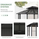 LUXIJOY 11x13 Hardtop Octagonal Outdoor Gazebo