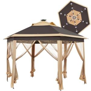 Yaheetech 13x13 Pop-Up Gazebo Tent with LED Lights