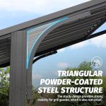 Domi 8x5FT Hardtop Grill Gazebo with Side Shelves