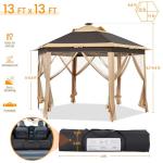 Yaheetech 13x13 Pop-Up Gazebo Tent with LED Lights