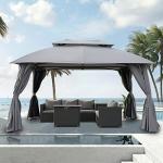 Grand Patio 10x13 Soft Top Gazebo with Curtains