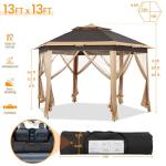Yaheetech 13x13 Hexagonal Pop-Up Gazebo Tent