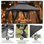 ECOTOUGE 10'x10' Heavy Duty Outdoor Gazebo