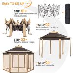 Yaheetech 13x13 Pop-Up Gazebo Tent with LED Lights