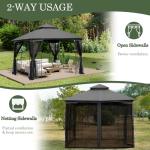 ECOTOUGE 10'x10' Heavy Duty Outdoor Gazebo