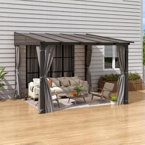 Raysfung 10'x10' Wall Mounted Aluminum Gazebo