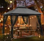 ECOTOUGE 10'x10' Heavy Duty Outdoor Gazebo