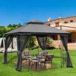 ECOTOUGE 10'x10' Heavy Duty Outdoor Gazebo