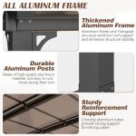 Raysfung 10'x10' Wall Mounted Aluminum Gazebo