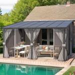 AECOJOY 14' x 10' Hard Top Patio Gazebo