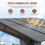 Raysfung 10'x10' Wall Mounted Aluminum Gazebo