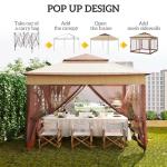 Outsunny 11' x 11' Instant Pop-Up Gazebo
