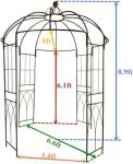 French Style Birdcage Heavy Duty 9' Gazebo