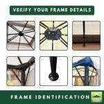 Beige Replacement Canopy for Erommy 10' x 12' Gazebo