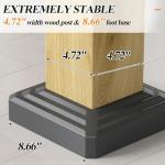 GARTOO 10' x 12' Outdoor Wooden Gazebo - Patio Hardtop Gazebo Permanent Wooden Pavilion with Galvanized Steel Double Roof, Wood Gazebos for Garden, Lawn, Poolside, Backyard Deck