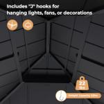 Jocoevol 10' X 12' Wood Gazebo Hardtop Outdoor Permanent Pavilion with Double Galvanized Steel Roof Snow Support, Wind Resistance for Backyard Garden, Lawns, Patio