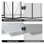 8x6 FT Polycarbonate Greenhouse with Roof Vent