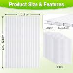 Quibbay 8-Pack UV Protected Polycarbonate Panels