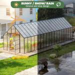 CDCASA 10x36 FT Outdoor Polycarbonate Greenhouse
