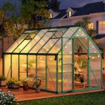CABIHOME 8x12 FT Polycarbonate Greenhouse with Vent