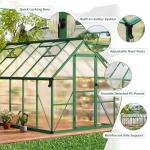 CABIHOME 8x12 FT Polycarbonate Greenhouse with Vent