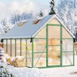 CABIHOME 8x12 FT Polycarbonate Greenhouse with Vent