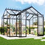 AMERLIFE 12x10 Hybrid Polycarbonate Greenhouse with Vents