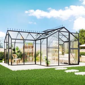 AMERLIFE 16.8 FT Walk-In Polycarbonate Greenhouse