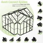 AMERLIFE 12x10 Hybrid Polycarbonate Greenhouse with Vents