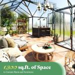 AMERLIFE 16.8 FT Walk-In Polycarbonate Greenhouse