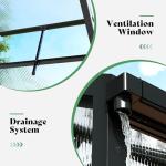 AMERLIFE 16.8 FT Walk-In Polycarbonate Greenhouse