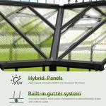 AMERLIFE 12x10 Hybrid Polycarbonate Greenhouse with Vents