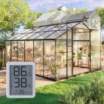 10x12FT Double-Door Polycarbonate Greenhouse with Vent