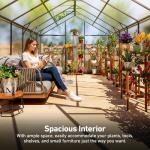 10x12FT Double-Door Polycarbonate Greenhouse with Vent